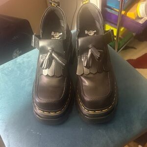 Dr. Martens Black Platform Tassel Shoes
